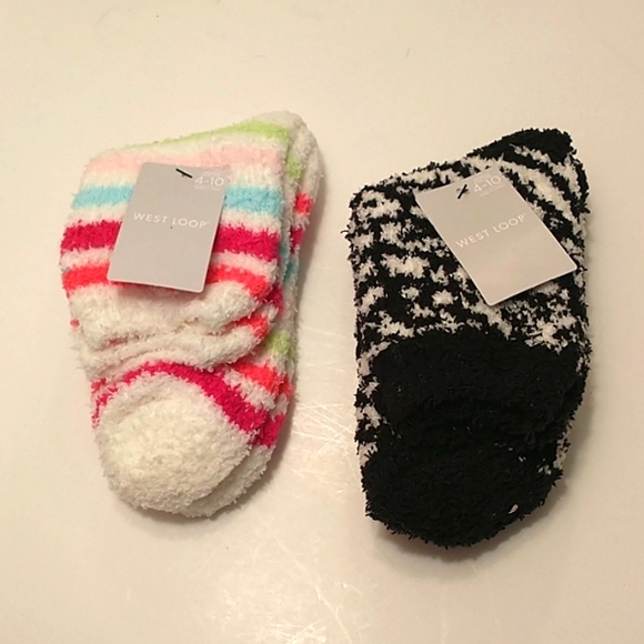West Loop Women's Fuzzy Socks 2 separate pair - Picture 1 of 10